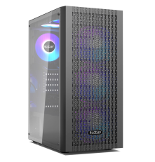 Корпус PCCOOLER MA100 MESH BK, Mesh Mid Tower, Black, TG, 0.4 SPCC, 3x120mm ARGB ATX, mATX, mITX 160/310/180mm 2x2.5", 2x3.5", 7xPCI 1xUSB-A 3.0, 2xUSB-A 2.0 360x200x446mm