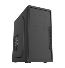 Корпус 450 Вт Foxline FL-733R-FZ450R-U32H-NRPmATX, black, wPSU 450W 12cm, w2xUSB2.0, w2xUSB3.0, wP-lock, wE-lock support, wrear LED lighting button,wtop handle, wpwr cord, wo FAN