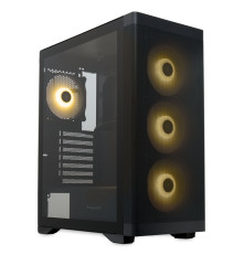 Корпус HSPD M520, Mesh Mid Tower, Black, slide TG, 0.45 SPCC, 4x120mm ARGB ATX, mATX, mITX 160/330/184mm 2x2.5