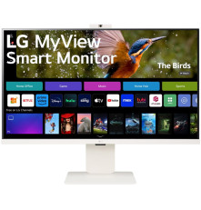 Монитор LG MyView 32SR85U-W 31,5'' 4K UHD Smart, IPS, 400cd/m2, 16:9, 5мс (GtG), 60Hz, 178/178, speakers 5Wx2, webcamera, внешний БП, USB Type-C(90W), 2xHDMI, USB, VESA 100x100 mm, HAS, webOS