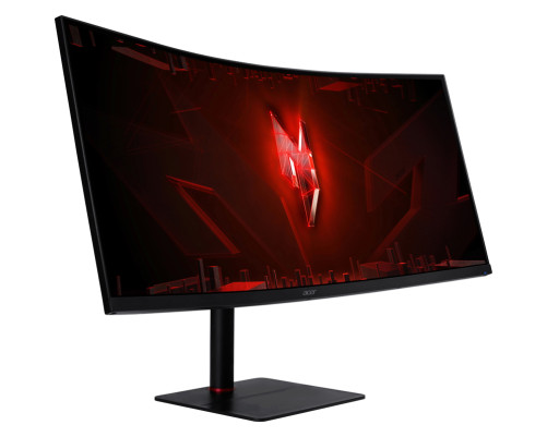 Монитор ACER XV345CURV3bmiphuzx 34'', ZeroFrame, Curved 1000R Black, 21:9, VA, 3440x1440, 1 / 0,5ms, 300cd, 180Hz, 1xHDMI(2.0) + 1xDP(1.4) + 1xType-C(65W) + Audio out + USB 2.0x2+USB-B(2up 2down), Speakers 3Wx2, FreeSync Premium, HDR 10, H.Adj. 110, Delt