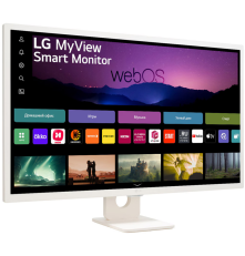 Монитор LG MyView 32SR50F-W 31.5'' FHD Smart, IPS, 250cd/m2, 16:9, 5мс (GtG), 1200:1, 60Hz, 178/178, speakers 5Wx2, внешний БП, 2xHDMI, USB, VESA 100x100 mm, webOS