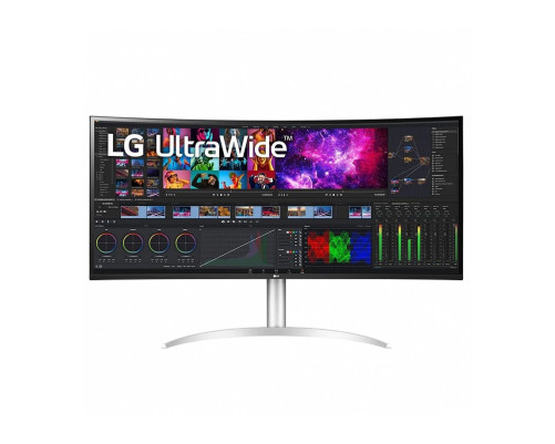 Монитор 39.7" LG UltraWide 5K Nano 40WP95C-W, 3Curved IPS, 2500R, 5120x2160, 300cd/m2, 21:9, 5мс(GtG), 75Hz, HDMIx2, DP, USB Hub (2x3.0), USB-C (96W), Thunderbolt 4.0, Speakers, 178/178, внутренний БП, FreeSync, HDR 10, HAS, DCI-P3