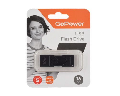 Накопитель USB Flash Drive GoPower 16GB SLIDER