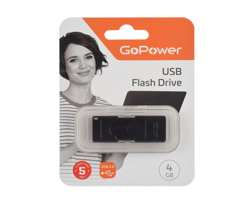 Накопитель USB Flash Drive GoPower 4GB SLIDER