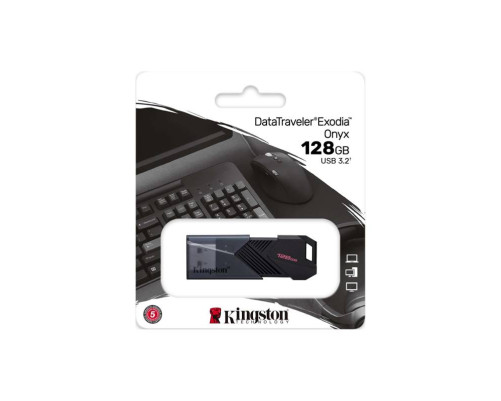 Накопитель USB Flash Drive Kingston 128GB Portable USB 3.2 Gen 1 DataTraveler Exodia Onyx