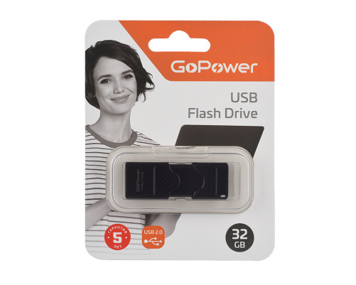 Накопитель USB Flash Drive GoPower 32GB SLIDER