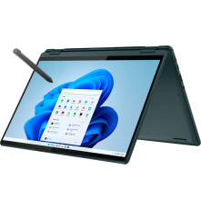 Ноутбук Lenovo Yoga 6 13ABR8 13.3"(1920x1200 IPS)/Touch/AMD Ryzen 7 7730U(2Ghz)/16384Mb/1024SSDGb/noDVD/Int:AMD Radeon/Cam/BT/WiFi/59WHr/war 1y/1.37kg/dark teal/Win11Home + 45W, Pen, RU kbd