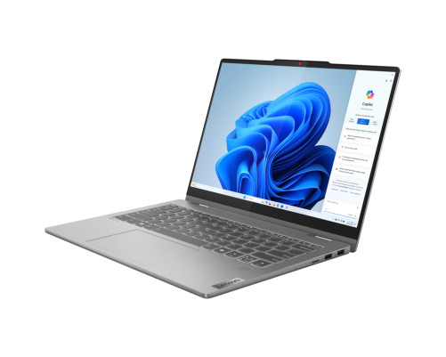 Ноутбук Lenovo IdeaPad 5 2-in-1 14IRU9 14"(1920x1200 IPS)/Touch/Intel Core 5 120U(1.4Ghz)/16384Mb/512SSDGb/noDVD/Int:Intel® Graphics/Cam/BT/WiFi/57WHr/war 1y/1.6kg/luna grey/noOS + 65W, Pen, RU kbd