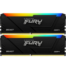 Оперативная память Kingston 16GB 2666MT/s DDR4 CL16 DIMM (Kit of 2) FURY Beast RGB