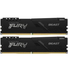 Оперативная память Kingston 32GB 2666MT/s DDR4 CL16 DIMM (Kit of 2) FURY Beast Black