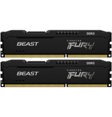 Оперативная память Kingston 16GB 1600MT/s DDR3 CL10 DIMM (Kit of 2) FURY Beast Black