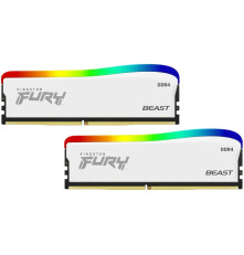 Оперативная память Kingston 32GB 3200MT/s DDR4 CL16 DIMM (Kit of 2) FURY Beast White RGB SE