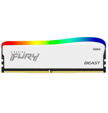 Оперативная память Kingston 16GB 3200MT/s DDR4 CL16 DIMM (Kit of 2) FURY Beast White RGB SE