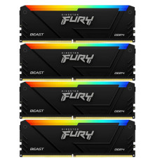 Оперативная память Kingston 32GB 2666MT/s DDR4 CL16 DIMM (Kit of 4) FURY Beast RGB