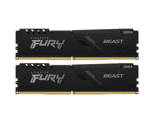 Оперативная память Kingston 8GB 2666MT/s DDR4 CL16 DIMM (Kit of 2) FURY Beast Black