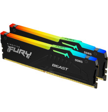 Оперативная память Kingston 64GB 5200MT/s DDR5 CL40 DIMM (Kit of 2) FURY Beast RGB XMP