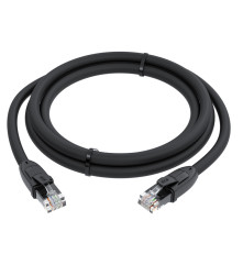 Патч-корд прямой 7.5m UTP кат.6, черный, 24 AWG, ethernet high speed, RJ45, T568B, GCR-52535