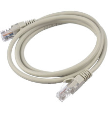 Патч-корд GoPower RJ-45 (m)-RJ-45 (m) 1.0м кат.5е ПВХ 26AWG CCA серый в пакете (1/100)