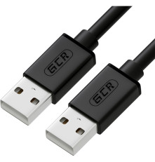 Кабель 0.75m USB 2.0, AM/AM, черный, 28/28 AWG, экран, армированный, морозостойкий, GCR-UM2M-BB2S-0.75m