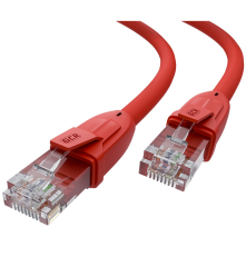 Патч-корд прямой 5.0m UTP кат.6, красный, 24 AWG, литой, ethernet high speed, RJ45, T568B