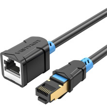 Удлинитель патч-корда Vention прямой SSTP cat.6, RJ45 - 3м. Черный