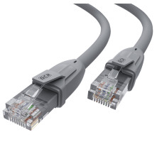 Патч-корд прямой 1.0m UTP кат.6, серый, 24 AWG, ethernet high speed, RJ45, T568B, GCR-52544