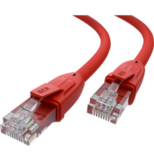 Патч-корд прямой 7.5m UTP кат.6, красный, 24 AWG, ethernet high speed, RJ45, T568B, GCR-52707