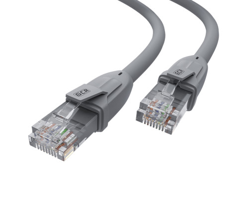 Патч-корд прямой 7.5m UTP кат.6, серый, 24 AWG, ethernet high speed, RJ45, T568B, GCR-52596