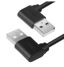 Кабель 1.0m USB 2.0, AM угловой/AM угловой, 28/24 AWG,  GCR-AUM5AM-BB2S-1.0m