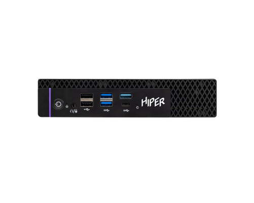 Неттоп HIPER FACTUM FT20  Intel Core i3 14100(3.5Ghz)/8192Mb/256PCISSDGb/noDVD/BT/WiFi/war 1y/1.3kg/черный/Win11Pro + БП 120Вт/металл/VESA Адаптер на 75х75, 100х100