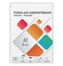 Пленка для ламинирования A5, 154х216 (80 мкм) глянцевая 100шт, ГЕЛЕОС [LPA5-80]