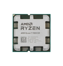 Процессор CPU AMD Ryzen 7 7800X3D, 8/16, 4.2-5GHz, 512KB/8MB/96MB, AM5, Radeon, 120W, OEM, 1 year