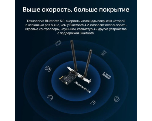 Адаптер Wi-Fi /Bluetooth внутренний Mercusys MA30E, AC1200, Dual-Band, PCI Express