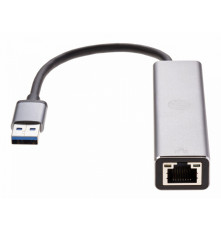 Сетевая карта внешняя VCOM DH312A USB 3.0 -->RJ-45 1000Mbps+3 USB3.0, Aluminum Shell, 0.2м 