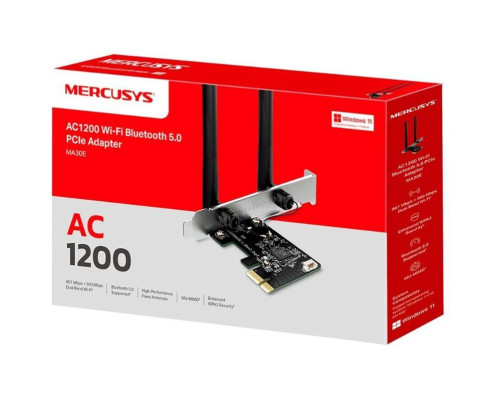 Адаптер Wi-Fi /Bluetooth внутренний Mercusys MA30E, AC1200, Dual-Band, PCI Express