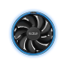 Вентилятор для процессора PCCooler E126M B (92W, 4-pin PWM, 70mm, Al/Cu, -mm, Blue LED, 1x120mm, 56CFM, 26.5dBA, 1800RPM, S: 1700/1200/115X, AM5/AM4, black)