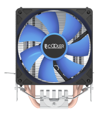 Вентилятор для процессора PCCooler S93 V2 (100W, 3-pin, 125mm, Al/Cu, 2x6mm, 1x92mm, 48CFM, 22dBA, 2200RPM, S: 1700/1200/115X, AM5/AM4, silver, black)