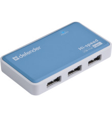 USB разветвитель Defender Quadro Power USB2.0, 4порта, блок питания2A