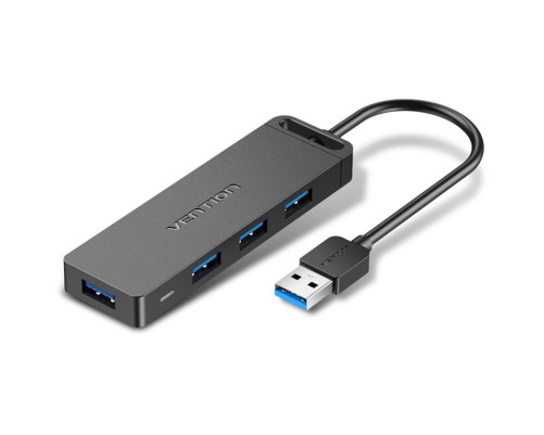 USB разветвитель Vention CHLBF OTG USB 3.0 на 4 порта, черный - 1м.