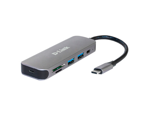 USB разветвитель D-LINK DUB-2325 USB-C Hub, 2xUSB3.0 + USB-C, SD/microSD Card Reader