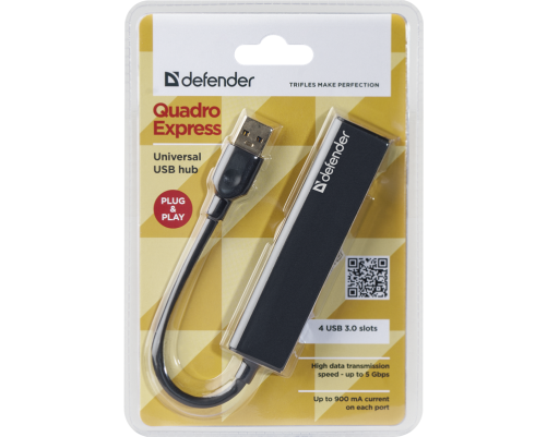 USB разветвитель Defender Quadro Express, USB3.0, 4 порта