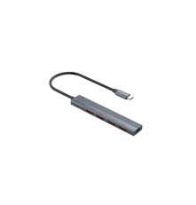 Концентратор Vention OTG USB 3.2 Gen 2 Type-C на 4 USB порта + USB-C PD Серый - 0.15м.