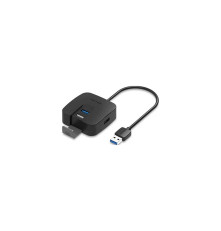 USB разветвитель Vention CHABD OTG USB 2.0/ USB 3.0 на 4 порта, черный - 0.5м.