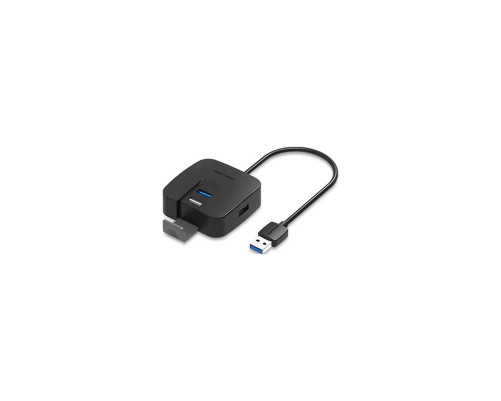 USB разветвитель Vention CHABD OTG USB 2.0/ USB 3.0 на 4 порта, черный - 0.5м.