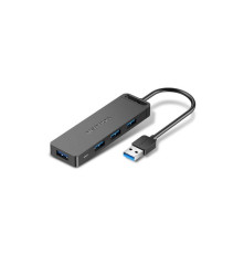 USB разветвитель Vention CHLBB OTG USB 3.0 на 4 порта, черный - 0.15м.