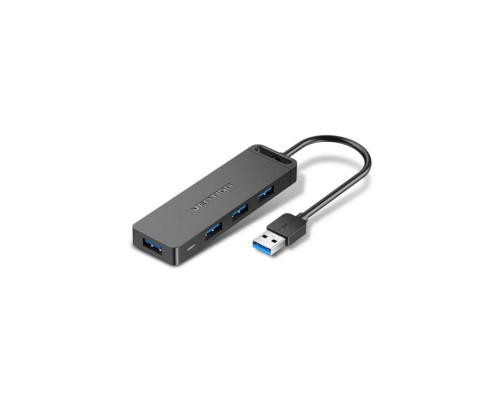 USB разветвитель Vention CHLBB OTG USB 3.0 на 4 порта, черный - 0.15м.