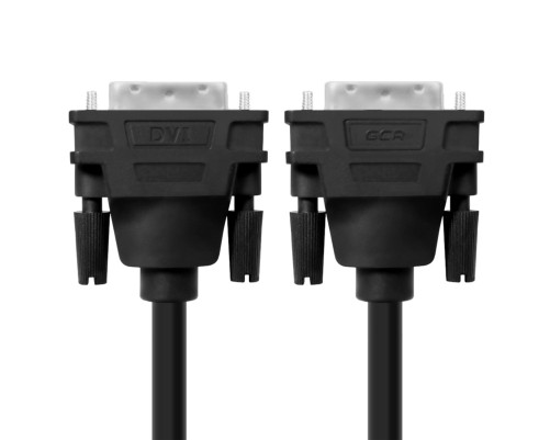 Кабель DVI-D 5.0m, черный, OD 8.5mm, 28/28 AWG, DVI/DVI, 25M/25M, GCR-DM2DMC-5.0m, двойной экран