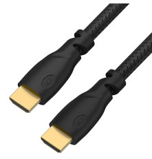 Кабель 1.0m HDMI версия 2.0, HDR 4:2:2, Ultra HD, 4K 60 fps 60Hz/5K*30Hz, 3D, AUDIO, 18.0 Гбит/с, 28/28 AWG, OD7.3mm, тройной экран, черный нейлон, GCR-HM811-1.0m