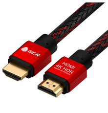 Кабель 2.0m HDMI версия 2.0, HDR 4:2:2, Ultra HD, 4K 60 fps 60Hz/5K*30Hz, 3D, AUDIO, 18.0 Гбит/с, 28/28 AWG, OD7.3mm, тройной экран, BICOLOR нейлон, AL корпус красный, GCR-51490